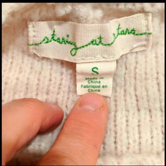 Staring at Stars Cream Sweater Poncho Small - Picture 4 of 5